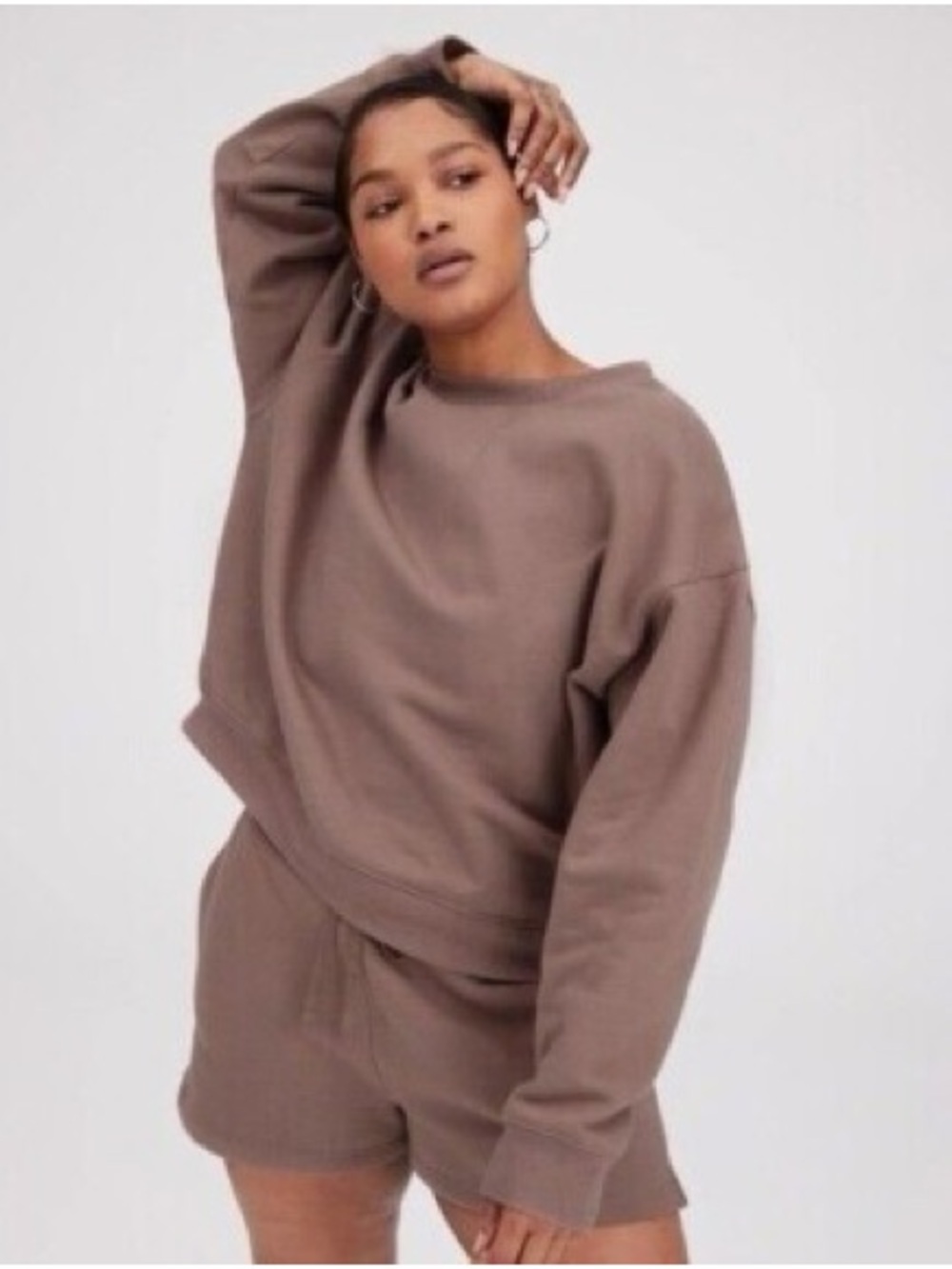 Girlfriend Collective Size Small Classic Sweatshirt in Taro